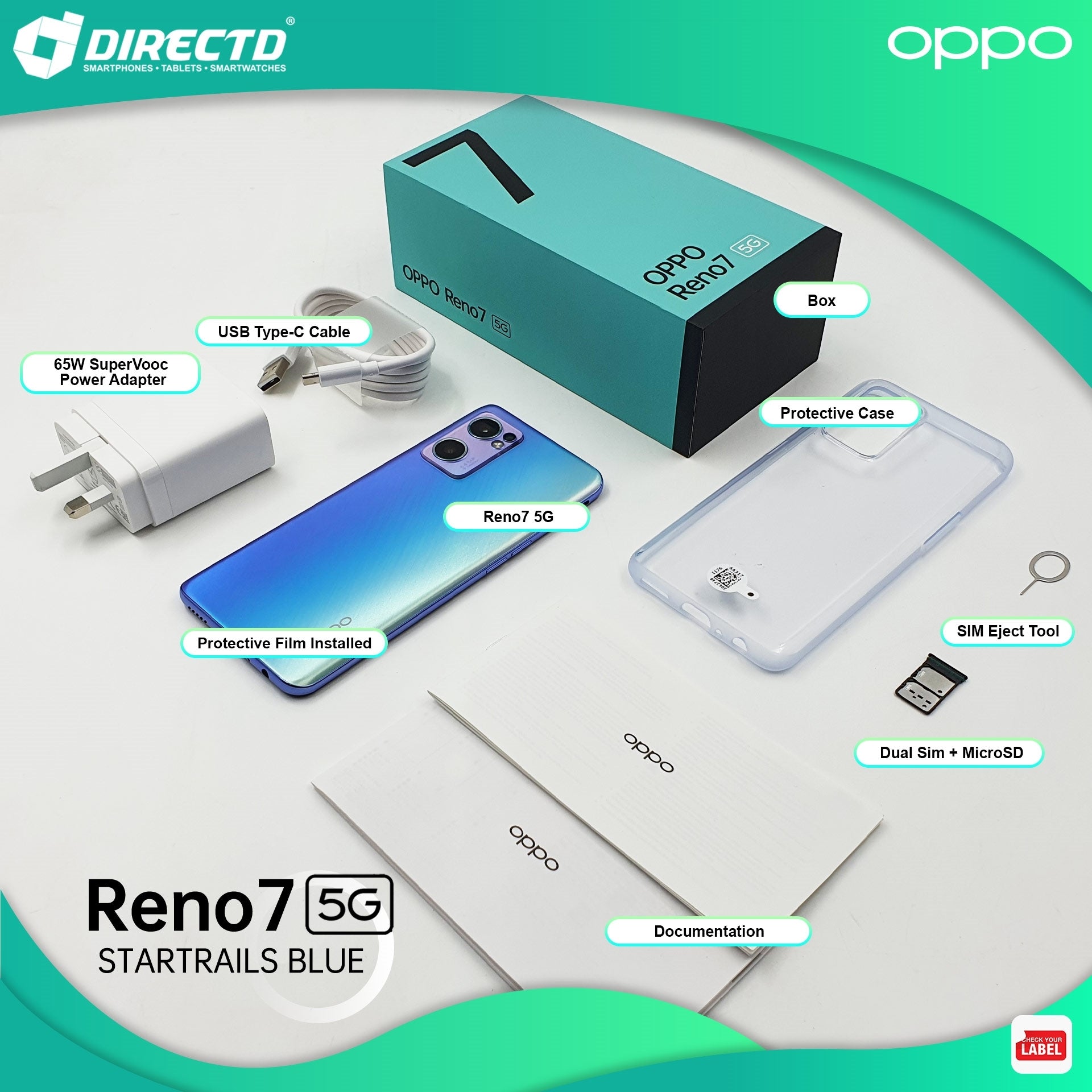 OPPO Reno7 5G | Reno 7 5G [8+5GB RAM/256GB ROM]