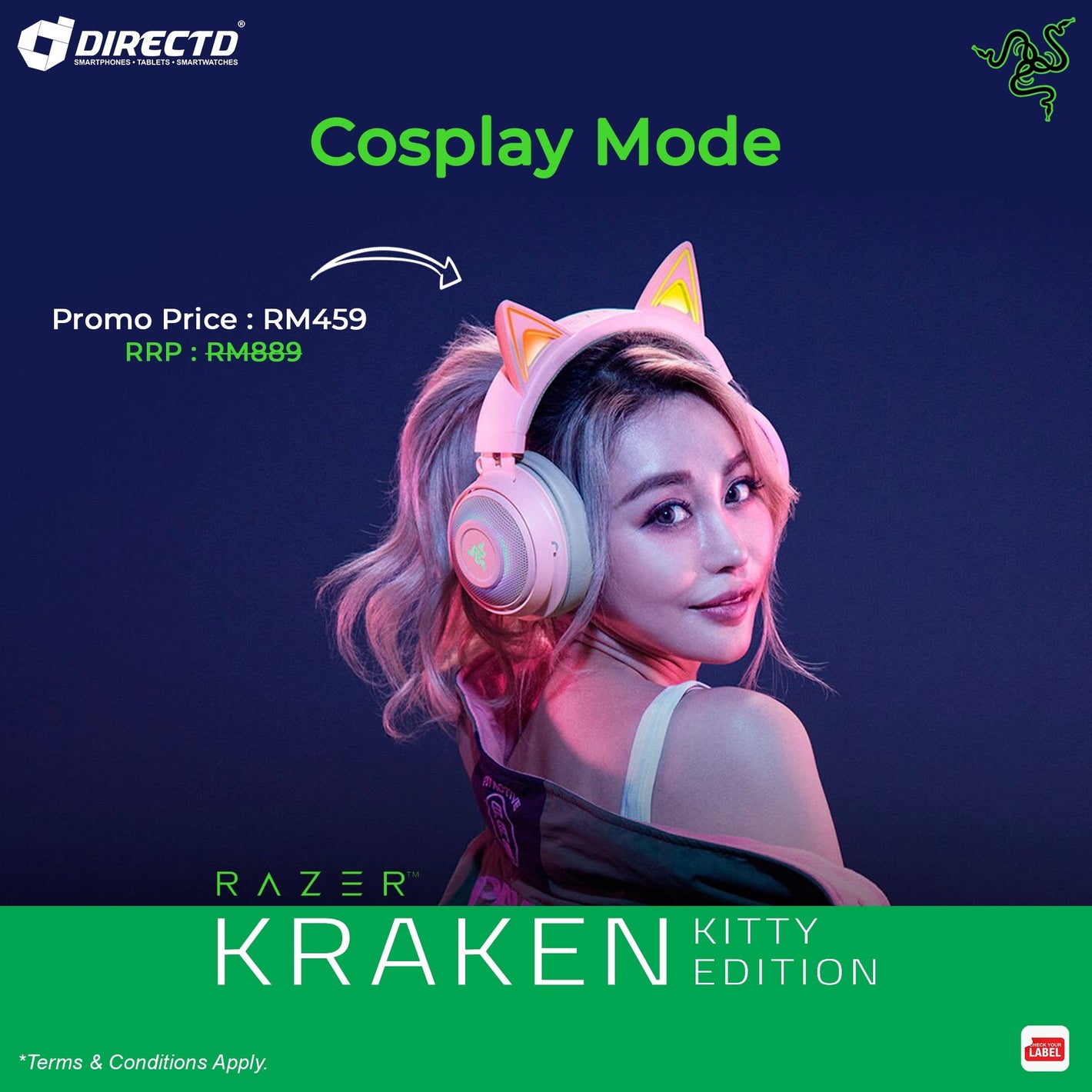 Razer Kraken Kitty - Chroma USB Gaming Headset