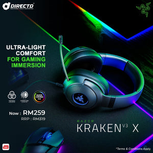 Razer Kraken V3 X Wired USB Gaming Headset