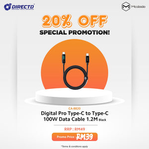 MCDODO Digital Pro Type-c to Type-c 100W Data Cable 1.2M