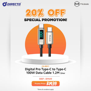 MCDODO Digital Pro Type-c to Type-c 100W Data Cable 1.2M