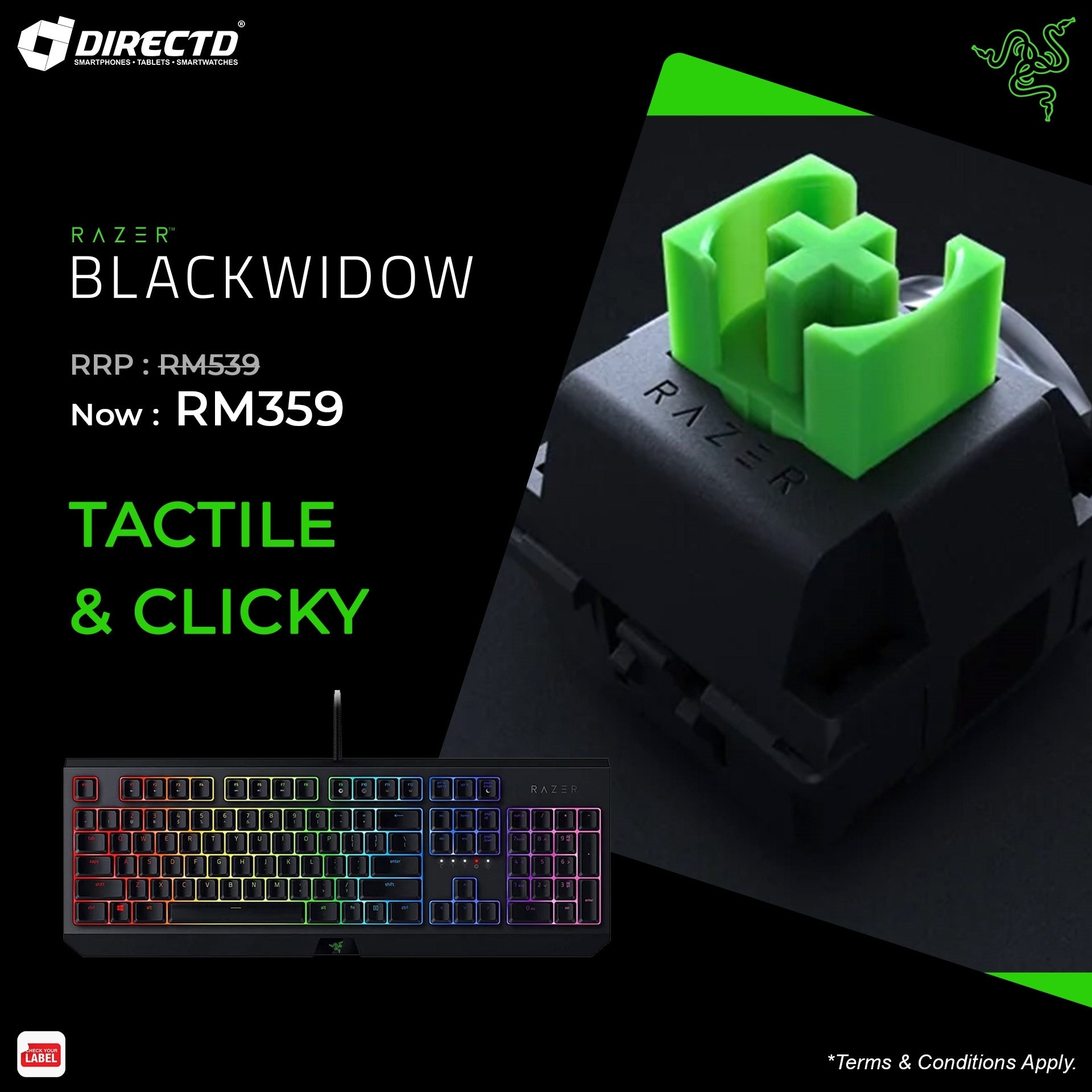 Razer BlackWidow (Green Switch)