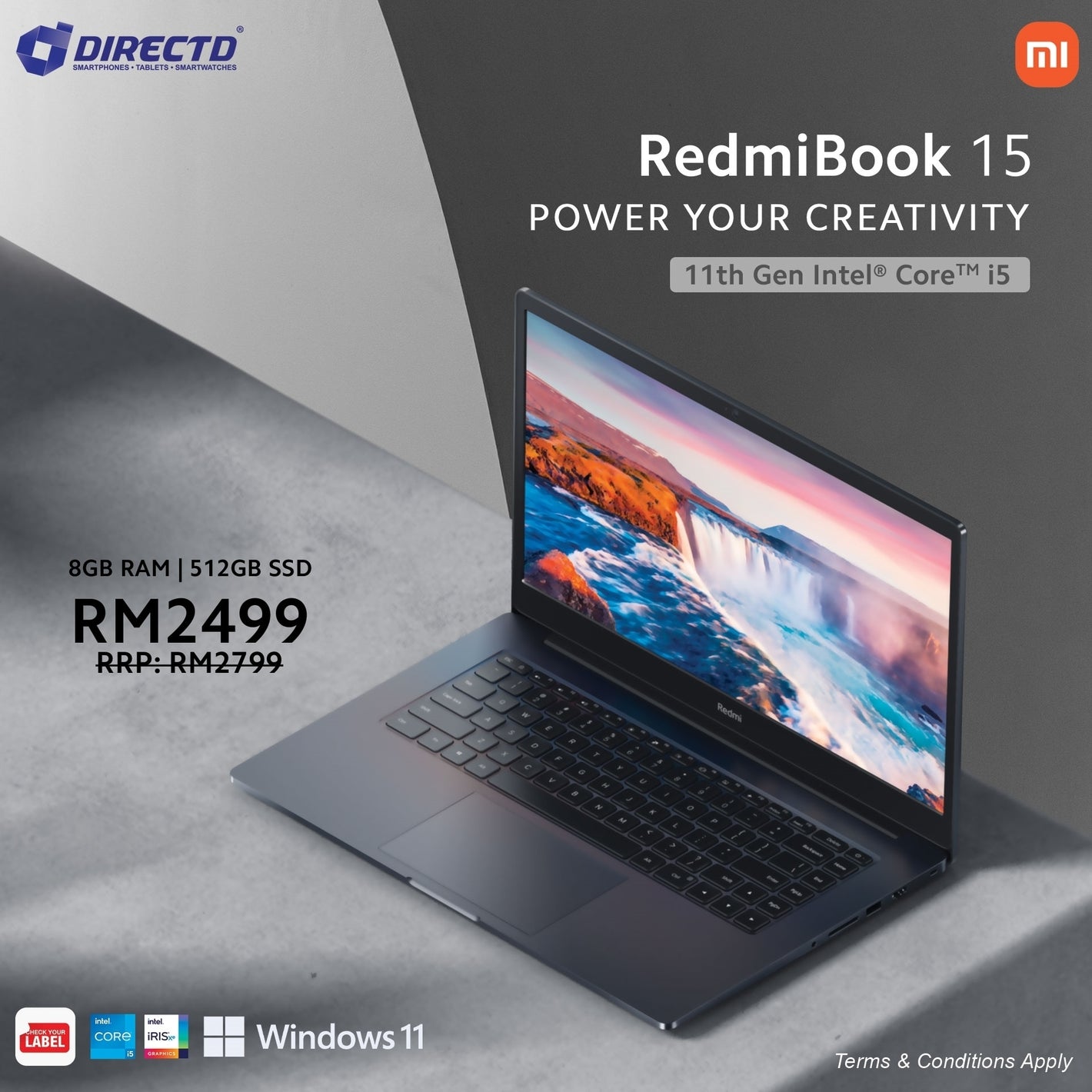 RedmiBook 15 [i5-11300H | 8GB RAM | 512GB SSD]