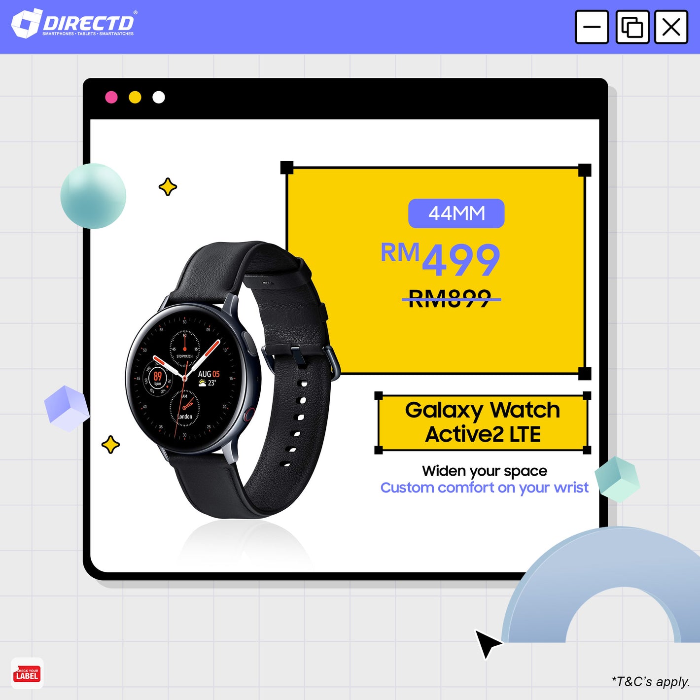 SAMSUNG GALAXY WATCH Active 2 - 44MM (LTE)