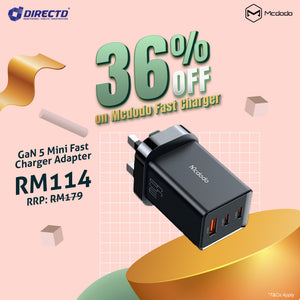 MCDODO GaN 5 Mini 65W Fast Charger (UK plug)