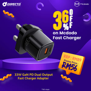MCDODO GAN Nano Series 33W PD+ Dual Output Fast Charger