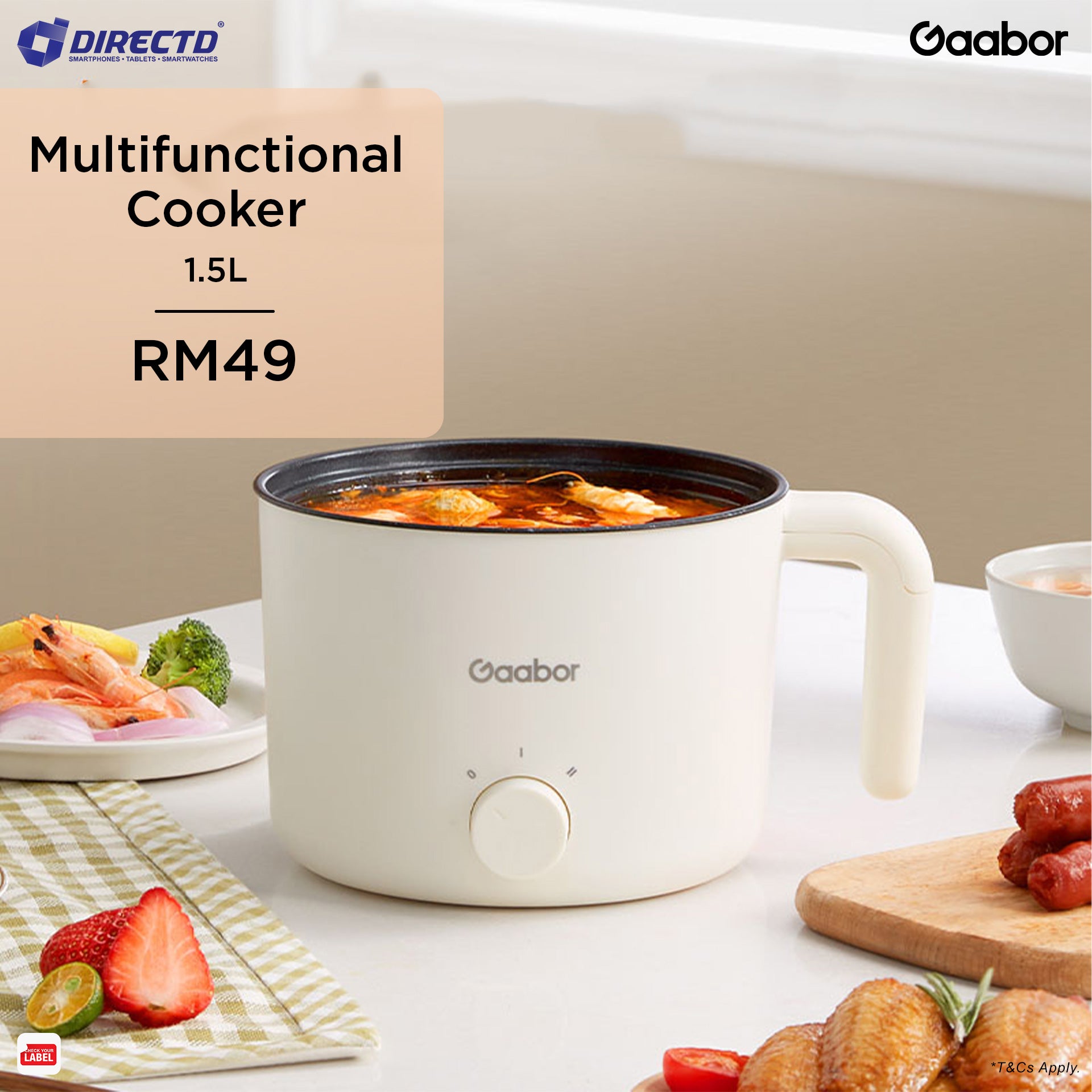 Gaabor Multifunctional Cooker 1.5L
