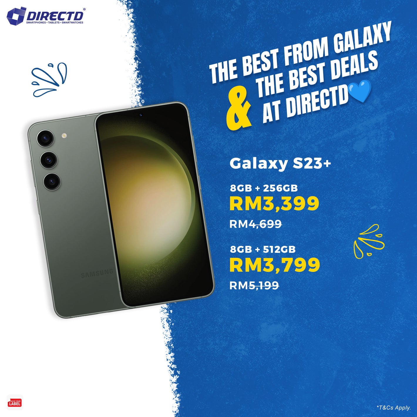 SAMSUNG Galaxy S23+ [8GB RAM | 256GB/512GB ROM]