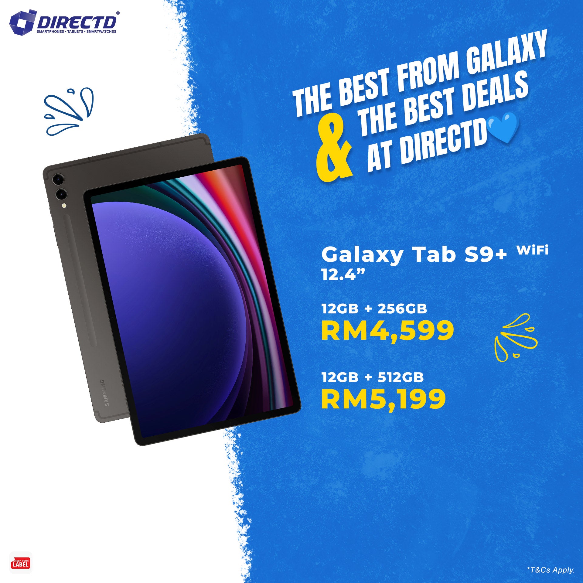 Galaxy Tab S9+ [WiFi or WiFi + 5G]
