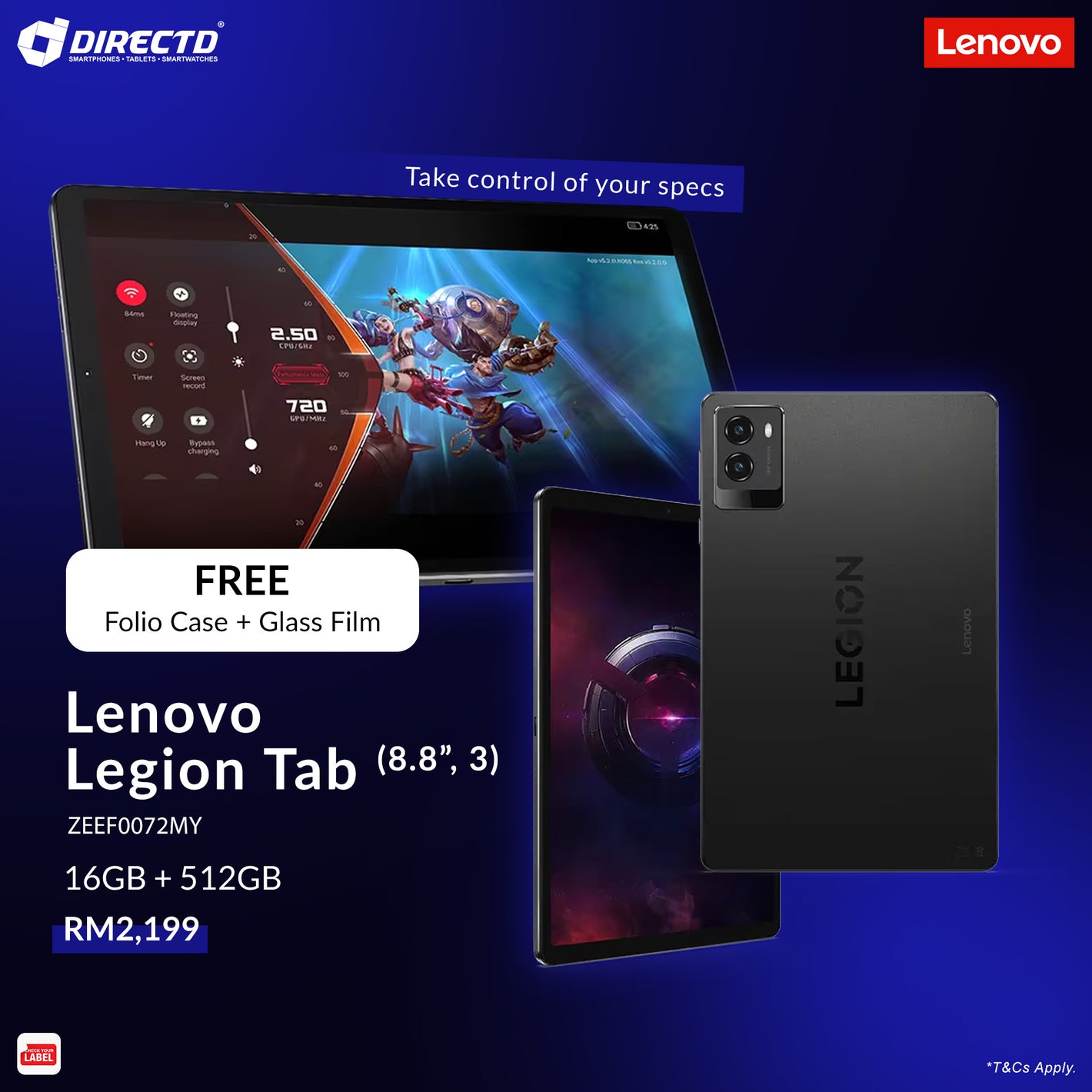 Lenovo Legion Tab Gen 3 [16GB RAM | 512GB ROM]
