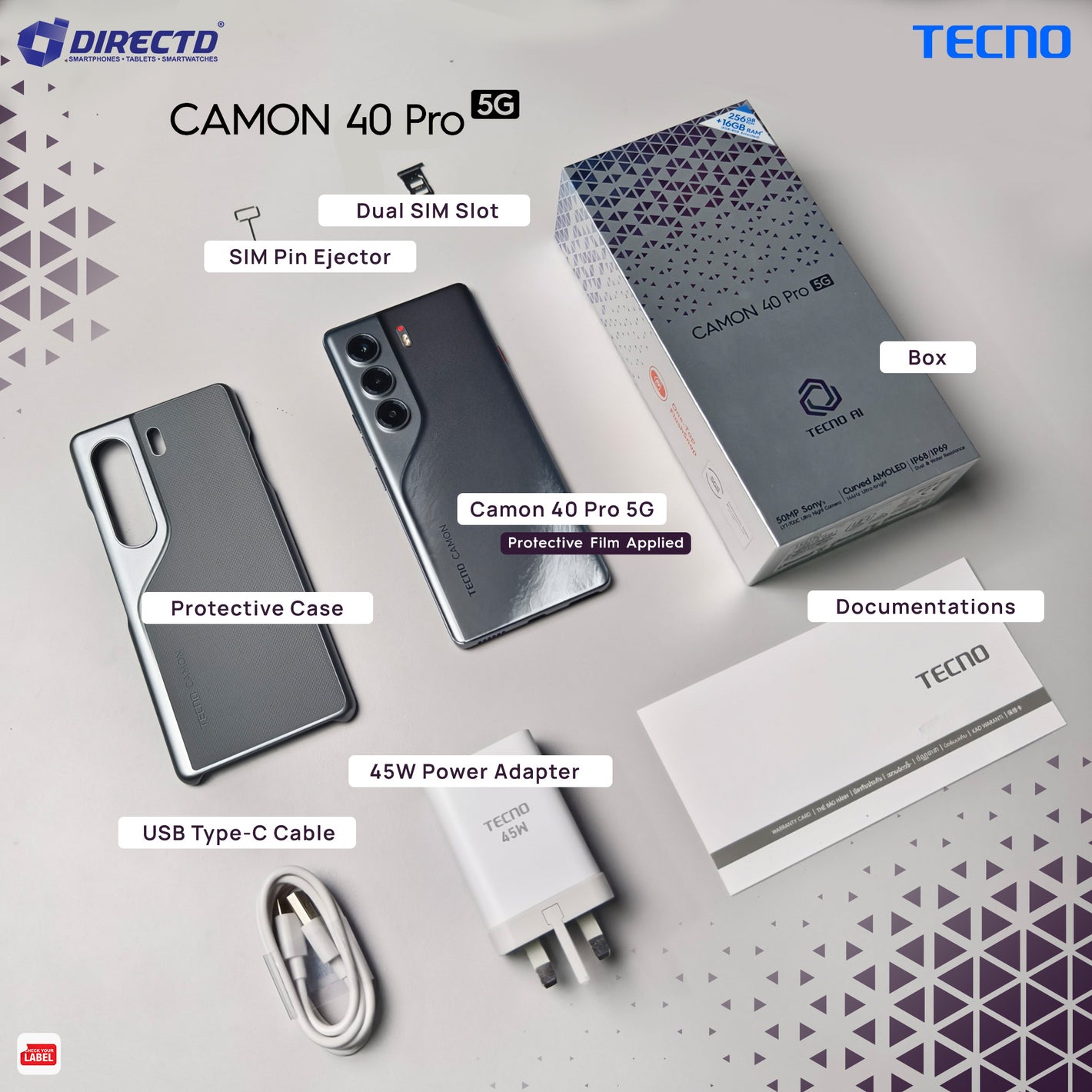 TECNO CAMON 40 Pro 5G [12GB RAM | 256GB ROM]