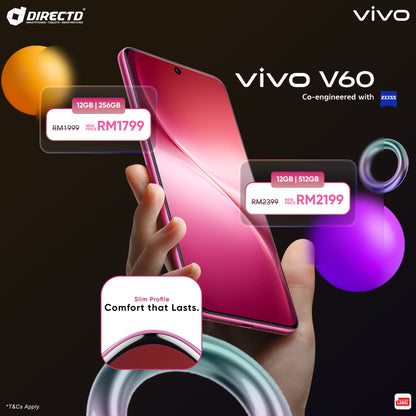 vivo V60 [12GB RAM | 256GB/512GB ROM] Ready Stock