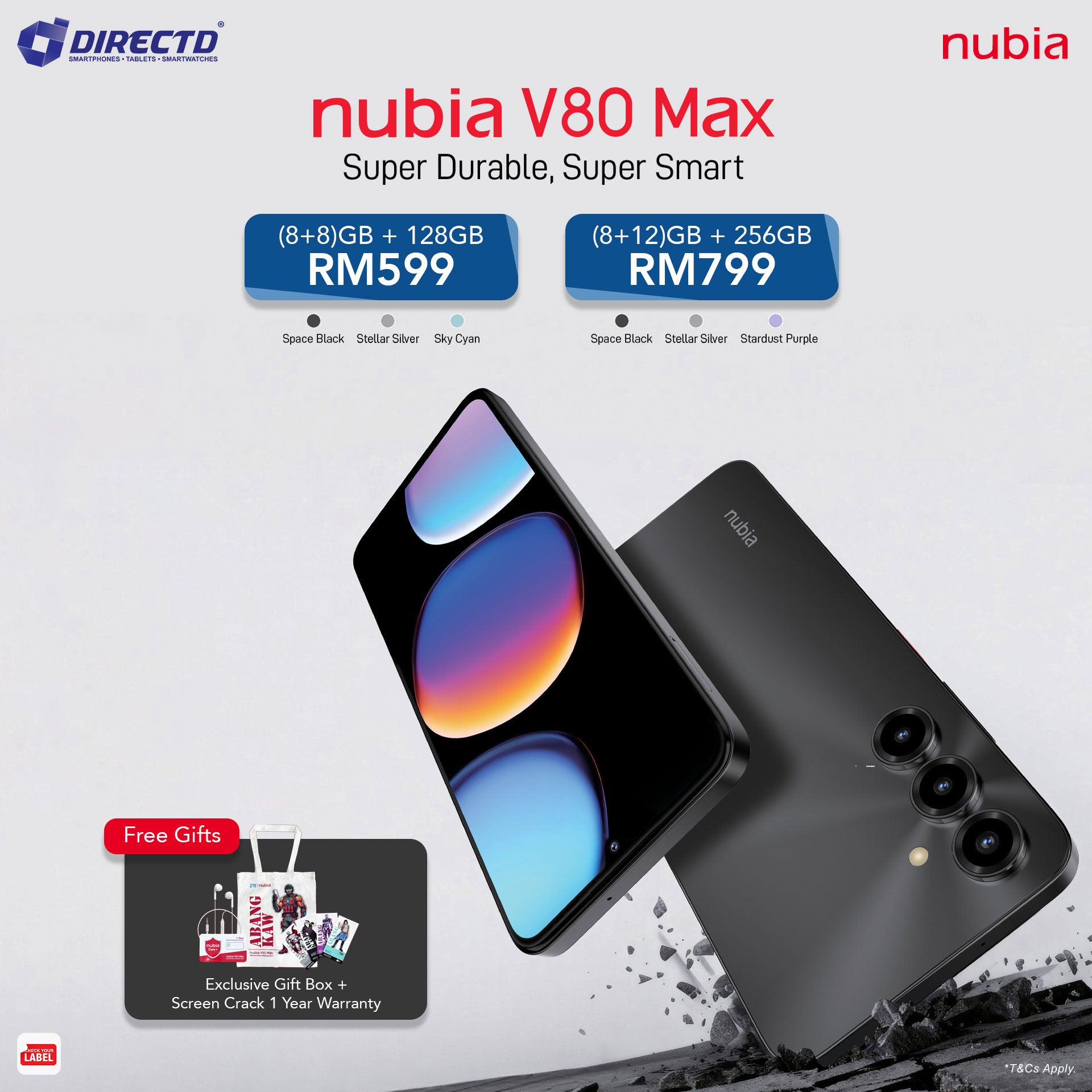 🆕 nubia V80 Max [8GB RAM | 128GB/256GB ROM]