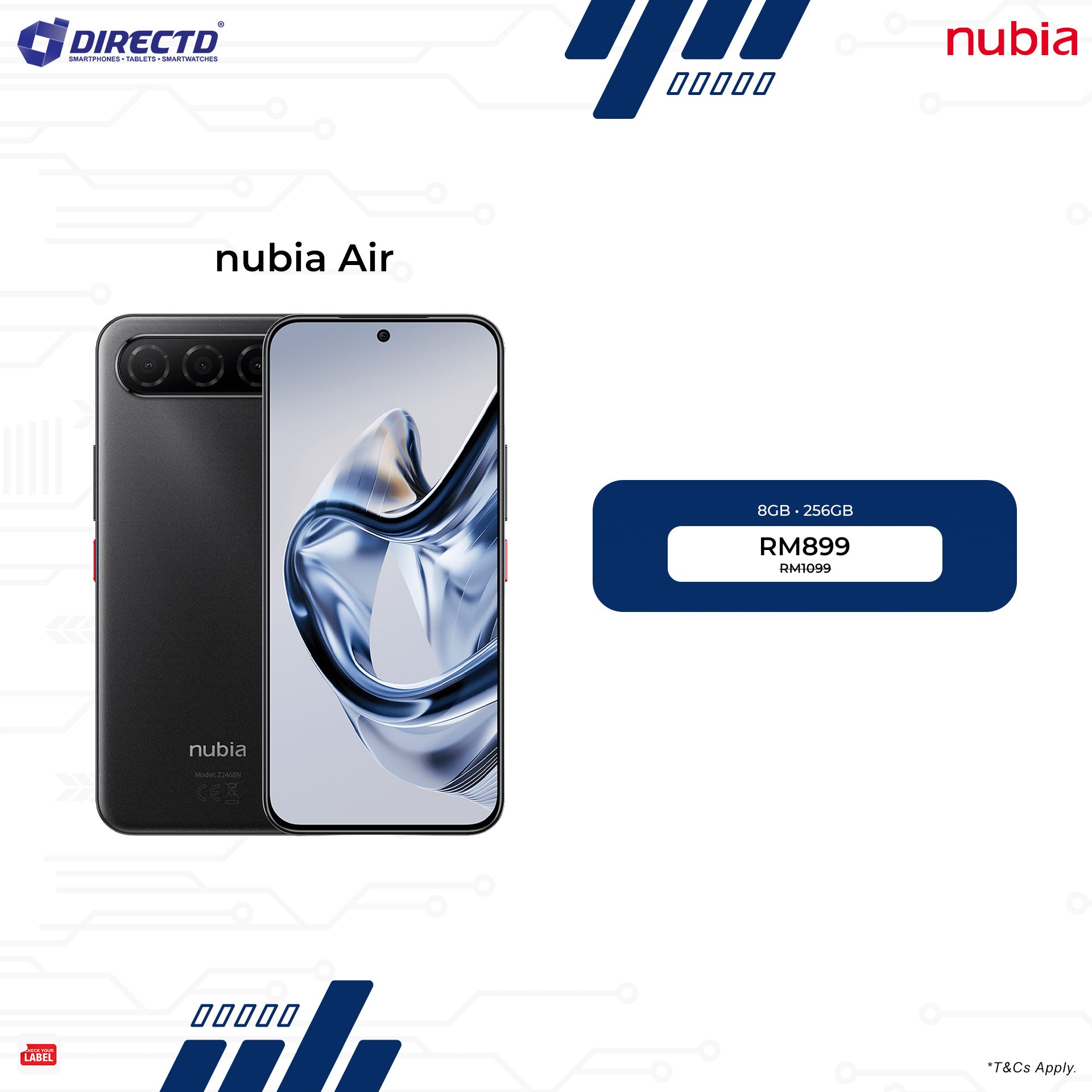 nubia Air [8GB+12GB RAM | 256GB ROM]