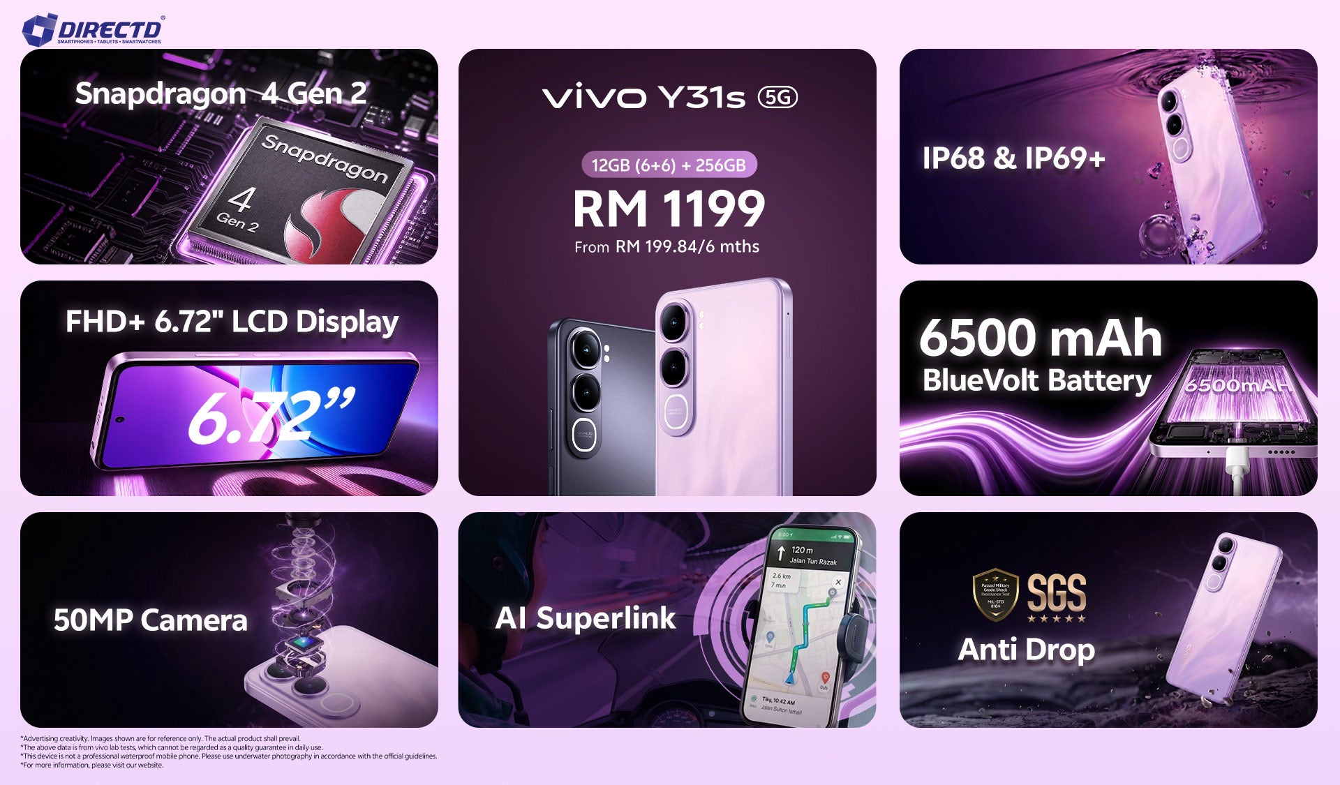 🆕 vivo Y31s 5G [6GB (+ 6GB extended dynamic RAM) | 256GB ROM]