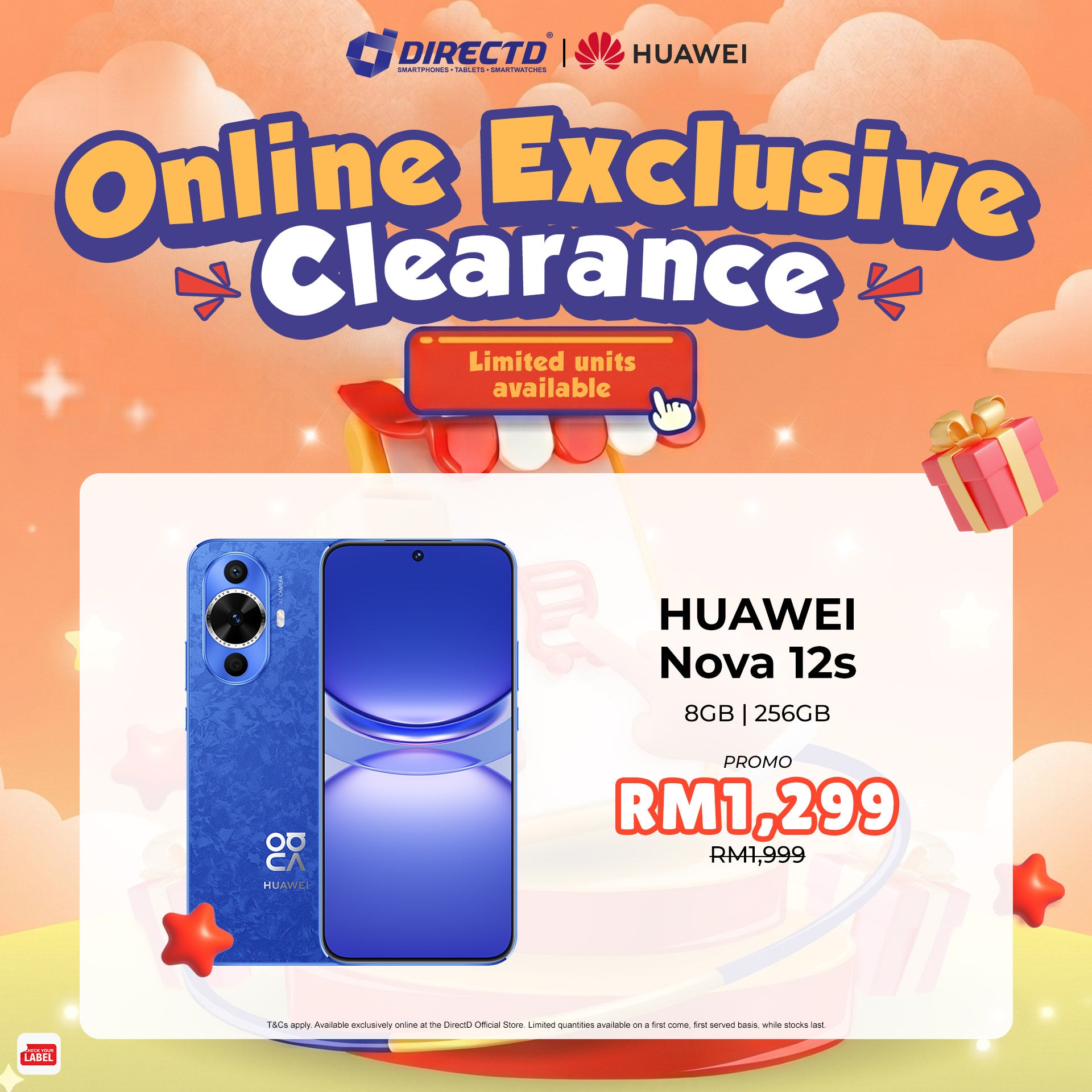 HUAWEI nova 12s [8GB RAM + 256GB ROM]