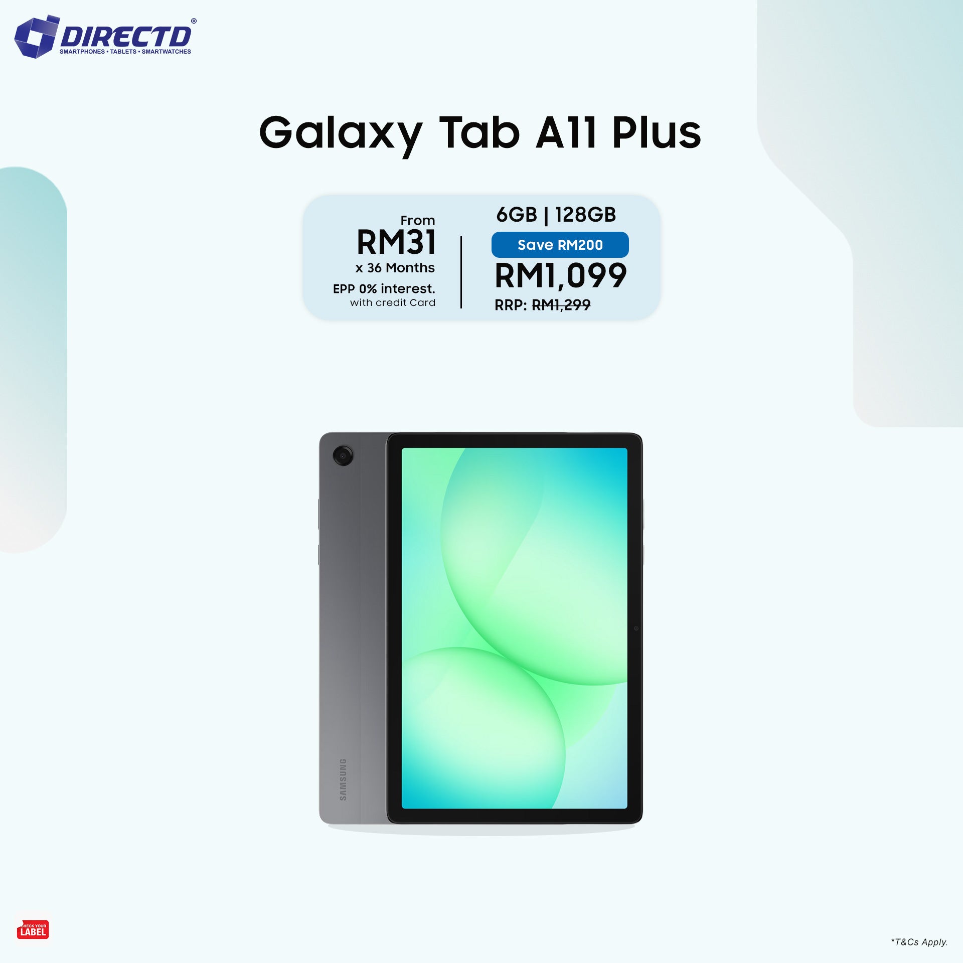 Galaxy Tab A11+ WiFi [6GB RAM | 128GB ROM]