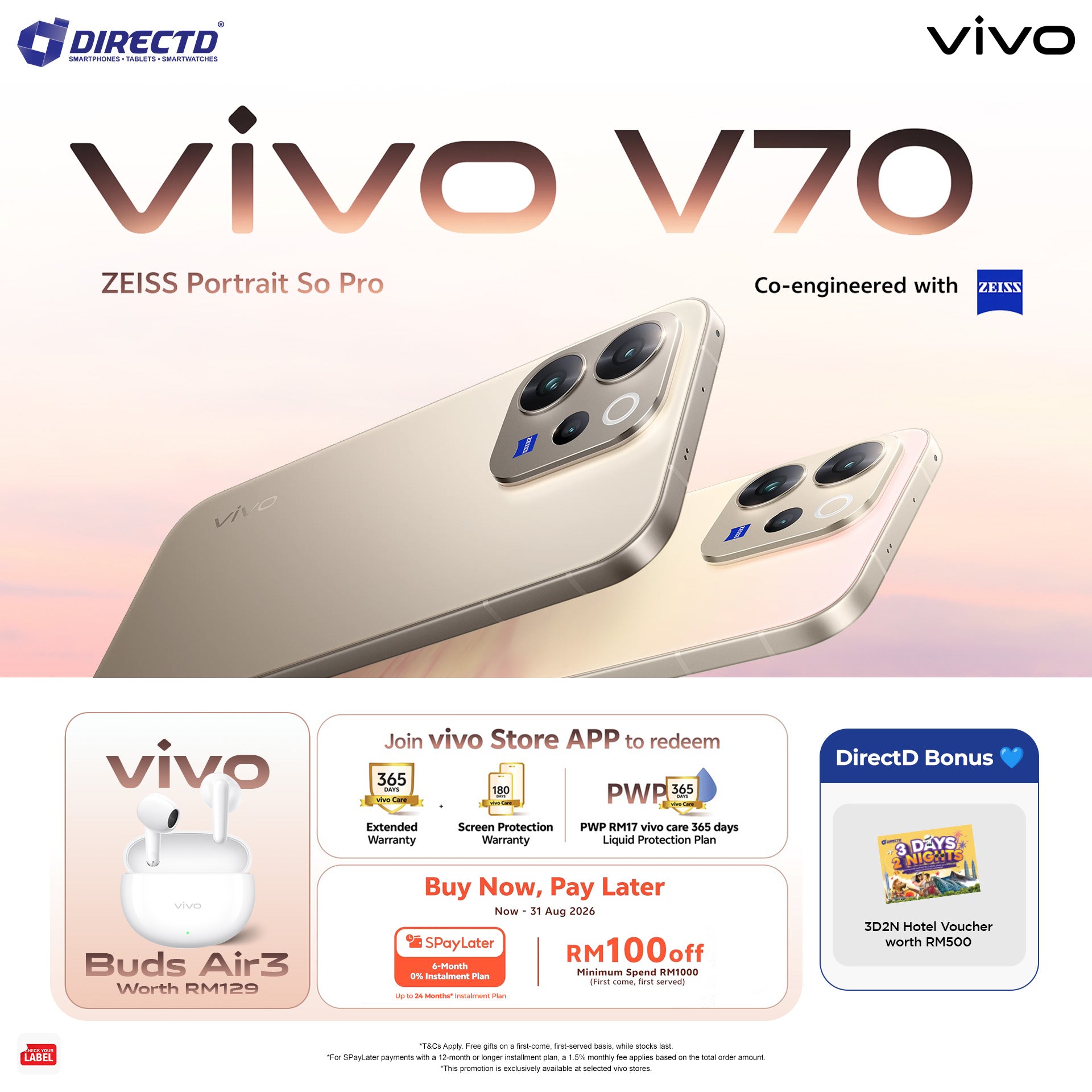 🆕 VIVO V70 - READY STOCK + Exclusive FREEBIES