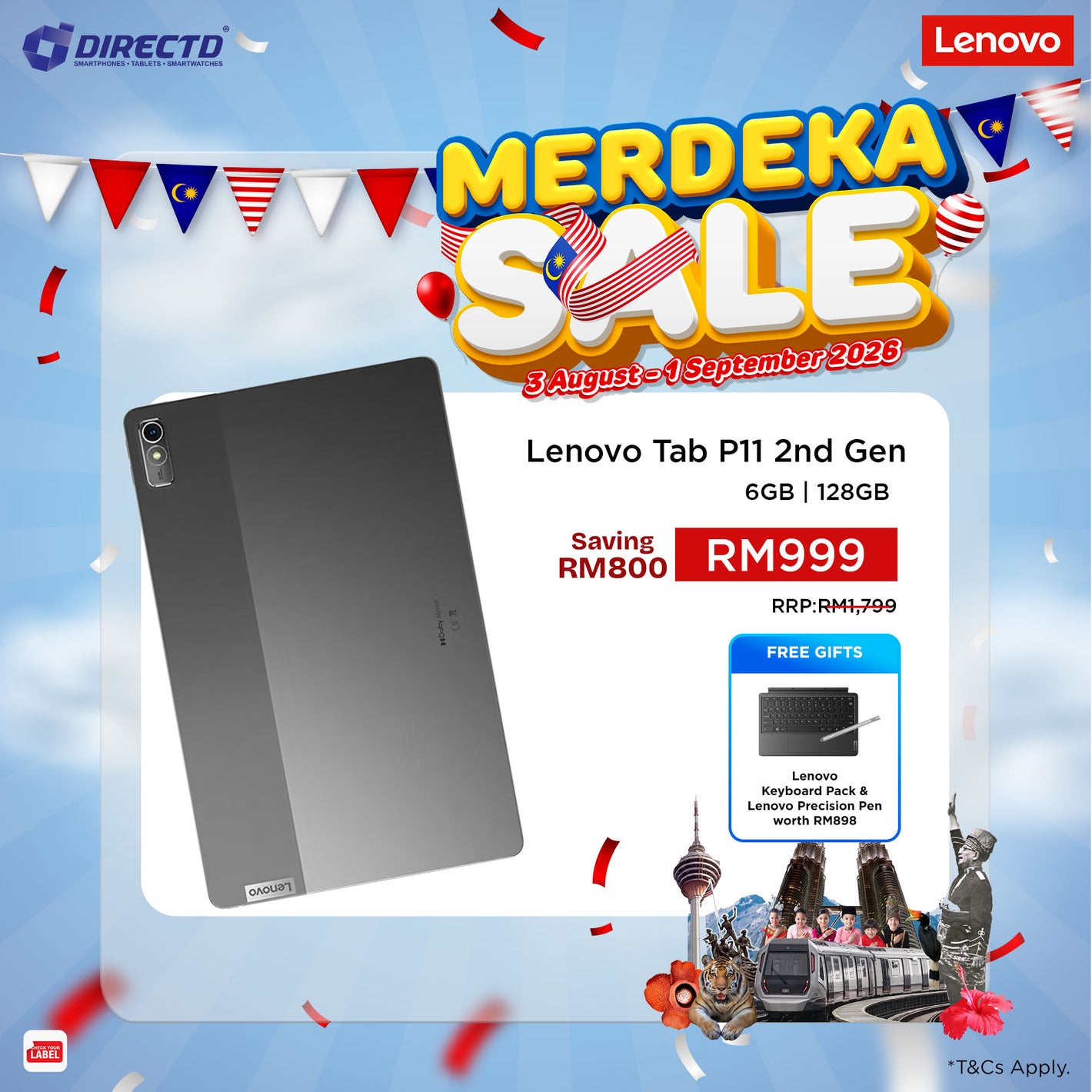 Lenovo Tab P11 2nd Gen [6GB RAM | 128GB ROM] + GIFTS